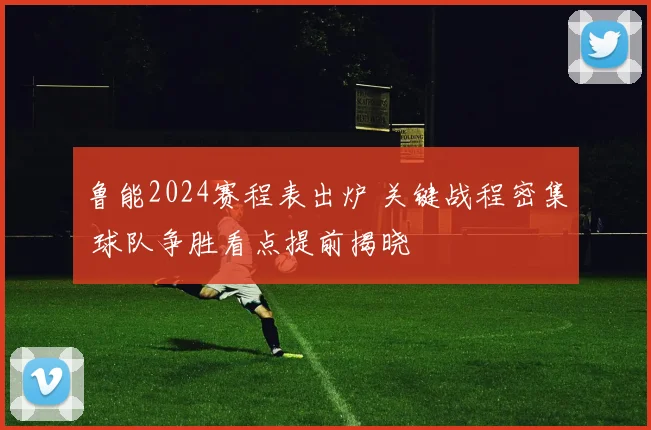鲁能2024赛程表出炉 关键战程密集 球队争胜看点提前揭晓
